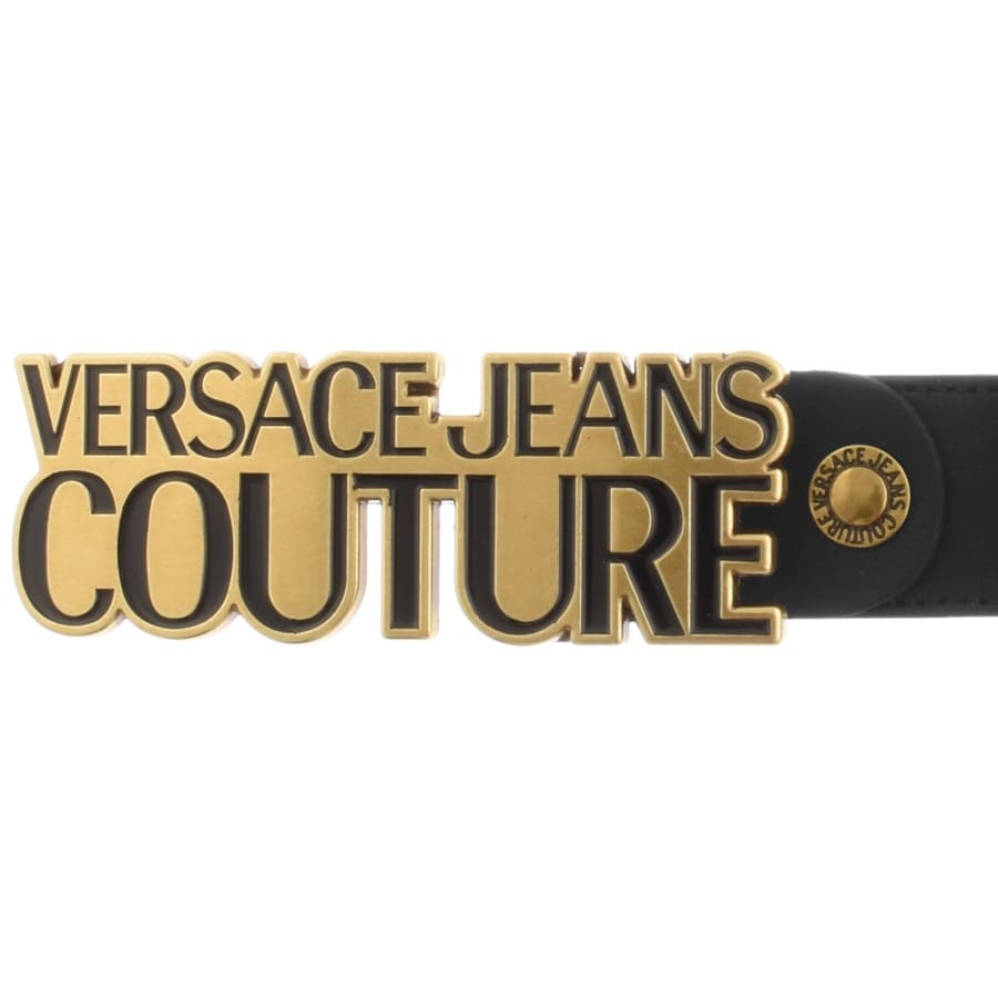 Alternative Image for ProductVersace Jeans Couture Leather Logo Belt Black3
